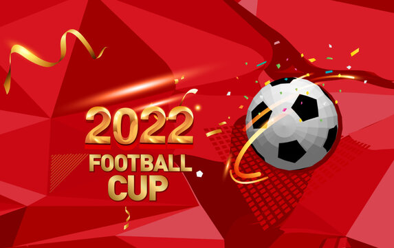 Football cup 2022 Background. banner, poster, social media - Powered by Adobe