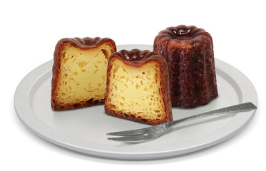 カヌレのリアルなイラスト