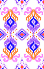 Ethnic abstract ikat pattern background. Geometric vintage texture art. traditional embroidery design.