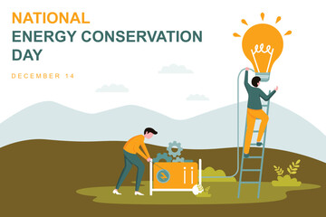 National Energy Conservation Day background.