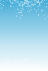 Gray Snowflake Vector Blue Background. Winter