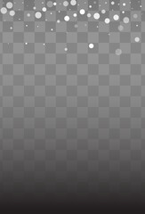 Gray Snowflake Vector Blue Background. Abstract