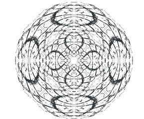  Abstract rotated black and white lines.vortex form. Geometric art. Design element. Digital image with a psychedelic stripes.Design element for prints, web, template