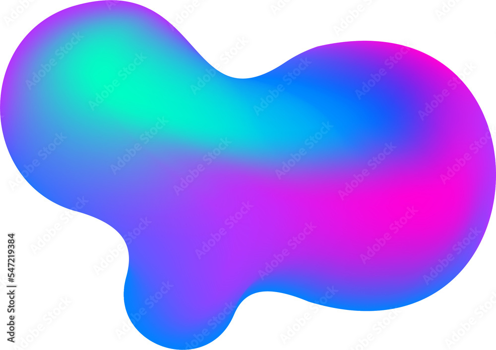 Poster gradient blob shape. abstract organic random form. liquid fluid background. amoeba bubble and splash