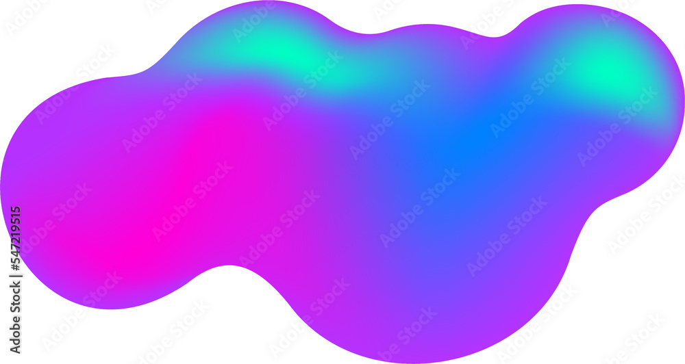 Poster gradient blob shape. abstract organic random form. liquid fluid background. amoeba bubble and splash