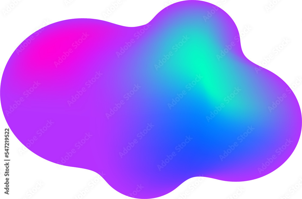 Poster gradient blob shape. abstract organic random form. liquid fluid background. amoeba bubble and splash