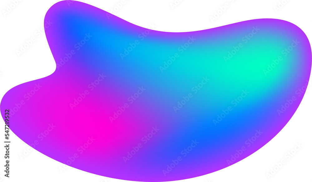 Poster gradient blob shape. abstract organic random form. liquid fluid background. amoeba bubble and splash