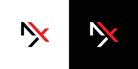 Modern and unique MX letter initials logo design