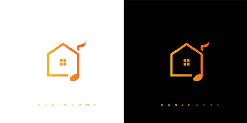 Simple and modern music house logo design