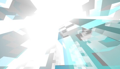 Abstract modern architecture background 3d illustration