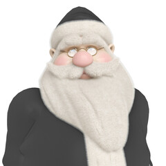 santa claus is so cute on id portrait picture profile