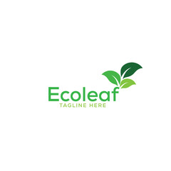 Green Leaf Simple Eco Logo