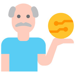 hold on for dear life flat icon