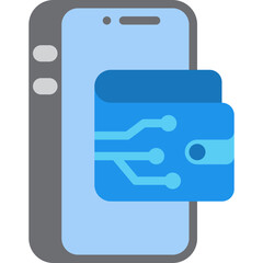 hot wallet flat icon