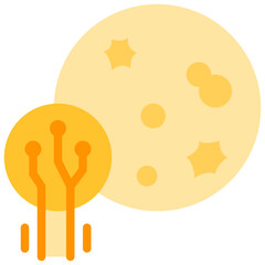 moon flat icon