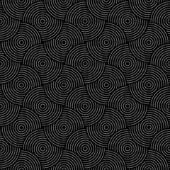 渦巻く波紋のリピートパターン、波紋の様な模様のイラスト、水の波紋のシームレスパターン、幾何学模様のシームレスパターン、ジオメトリック模様のバックグラウンド