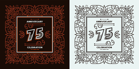 75 years anniversary celebration card