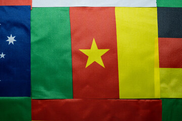 Cameroon flag of the participating countries in the international championship tournament