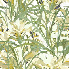 Floral seamless pattern. Vector design for paper and other use