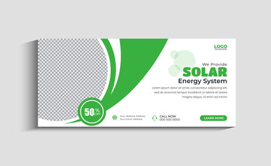 Solar energy social media cover Template