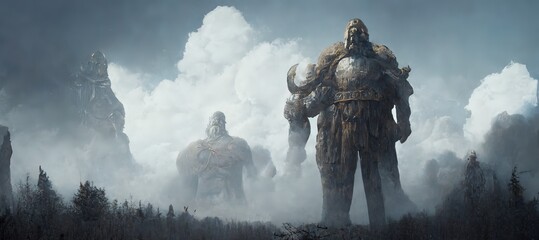 fantasy giant monster in concept Norse Mythology - obrazy, fototapety, plakaty