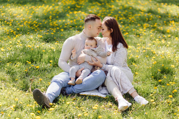 Fototapeta premium Family Enjoying Walk In Park