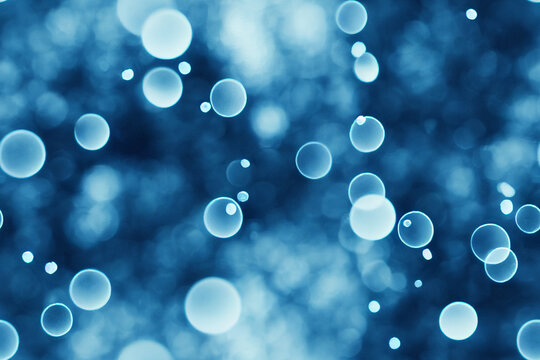 Vertical shot of Blue water boubles seamless textile pattern 3d illustrated