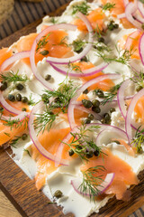 Homemade Cream Cheese Lox Bagel Board