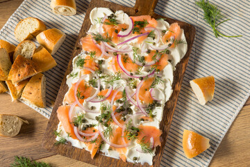 Homemade Cream Cheese Lox Bagel Board