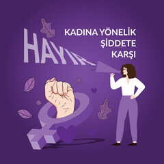 International Day for the Elimination of Violence Against Women Translate: Kadına Yönelik Şiddete Karşı Uluslararası Mücadele Günü