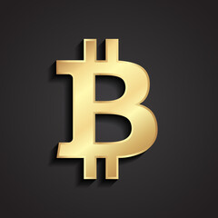 bitcoin cryptocurrency 3d golden logo
