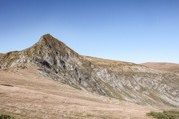 Seven Rila Lakes in Rila National Park in Bulgaria. A national park where you can do many hikes with views over stunning lakes. 