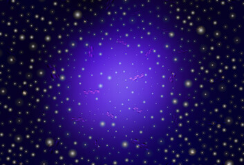 Fototapeta premium Dark Purple vector layout in New Year style.