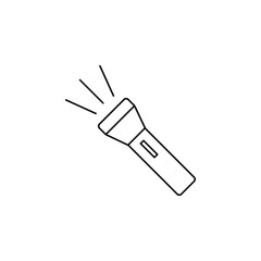 Flashlight icon, simple vector icon. Vector illustration on white background