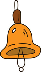 Jingle bell. Single doodle element