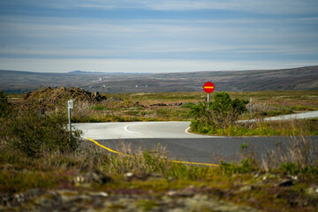 Verkehrszeichen auf Island im Nationalpark