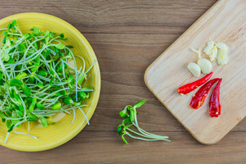 Sunflower seedlings can be easily cooked.