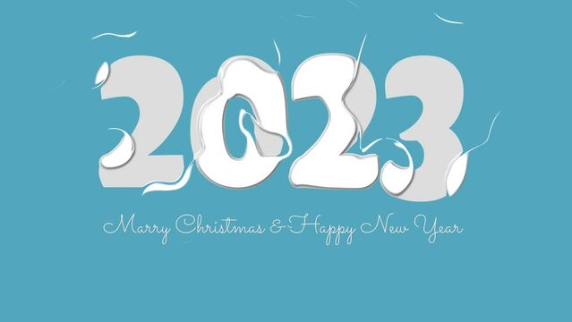 2023 happy new years animations water 