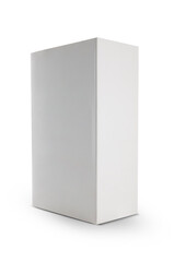 cardboard rectangular packaging box isolated on white background