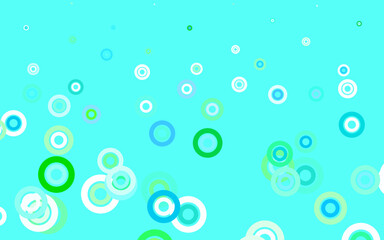 Light Blue, Green vector pattern with spheres.