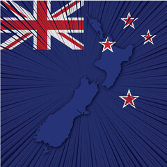 New Zealand National Day Map Design