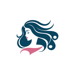 wavy hair logo , beauty salon logo, hair dresser logo , cosmetic logo