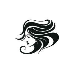 wavy hair logo , beauty salon logo, hair dresser logo , cosmetic logo