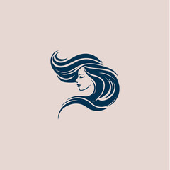 wavy hair logo , beauty salon logo, hair dresser logo , cosmetic logo