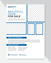Real estate simple concept flyer template