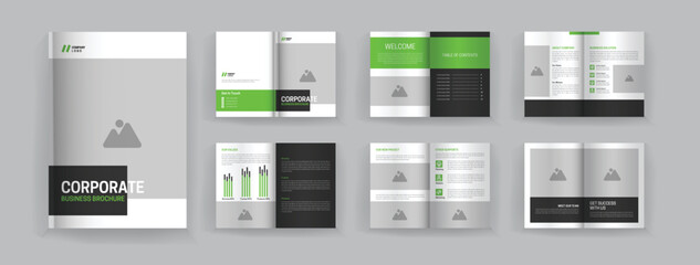 12 page corporate catalogue template minimalist design