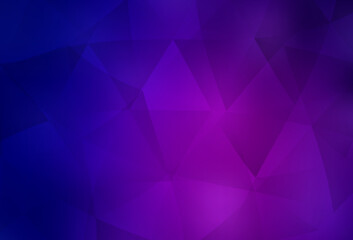 Obraz premium Dark Purple, Pink vector shining triangular layout.