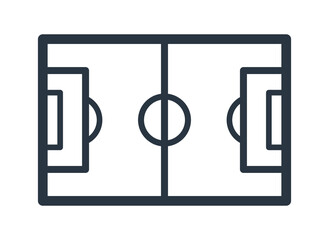 football or soccer playing field icon vector