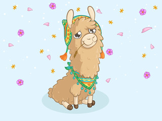 Träumendes Comic Alpaka © reisdesign.eu