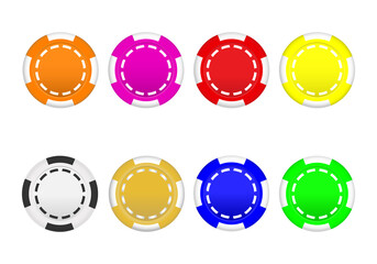 poker chips vector illustration
